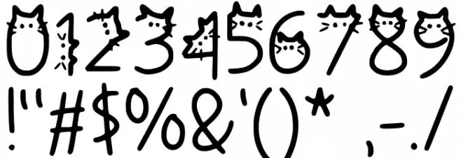 Cat Font OTHER CHARS