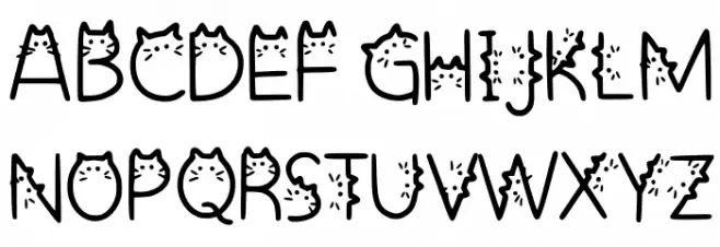 Cat 字体 大写