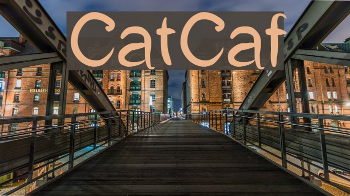 CatCaf Font examples