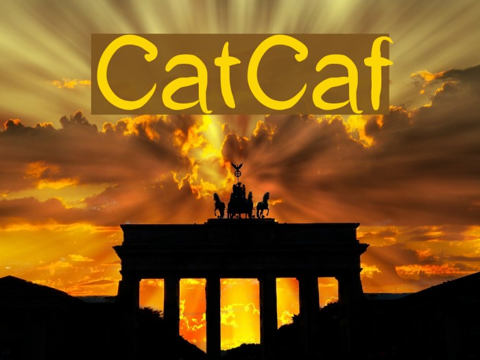 CatCaf Font examples