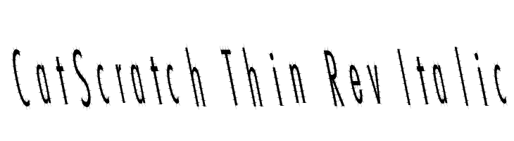 CatScratch Thin Rev Italic  免费字体下载