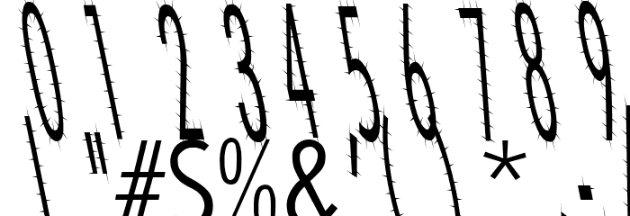 CatScratch Thin Rev Italic Font OTHER CHARS