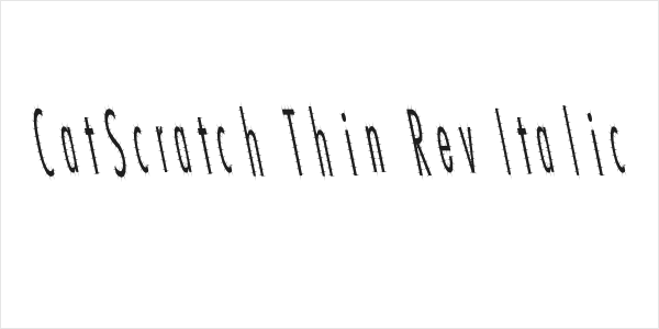 CatScratch Thin Rev Italic Logo