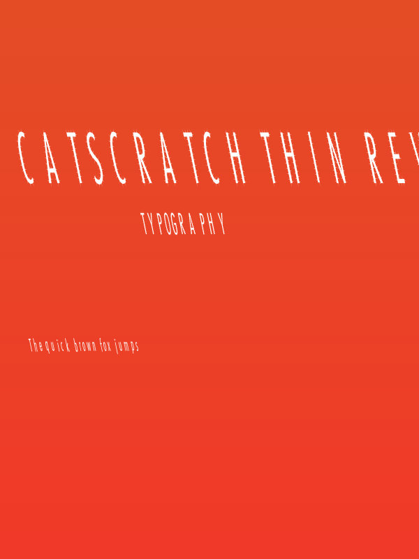 CatScratch Thin Rev Italic Poster