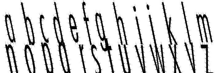 CatScratch Thin Rev Italic Font LOWERCASE