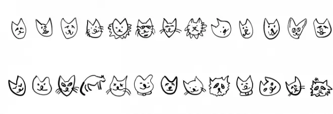 CatSketches फ़ॉन्ट लोअरकेस