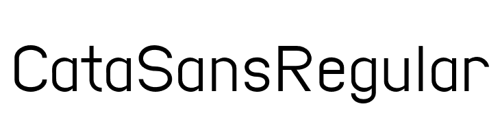 Cata Sans Regular  नि: शुल्क फ़ॉन्ट्स डाउनलोड