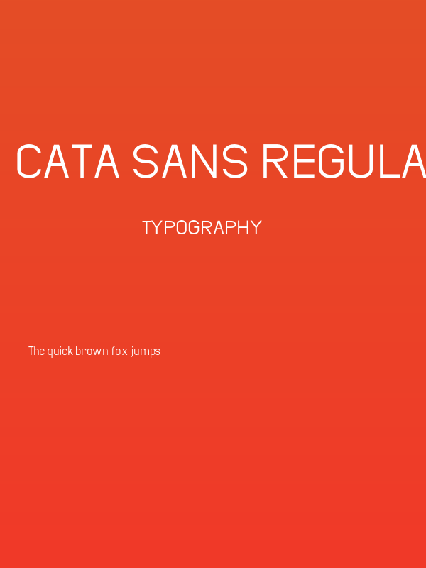 Cata Sans Regular Poster