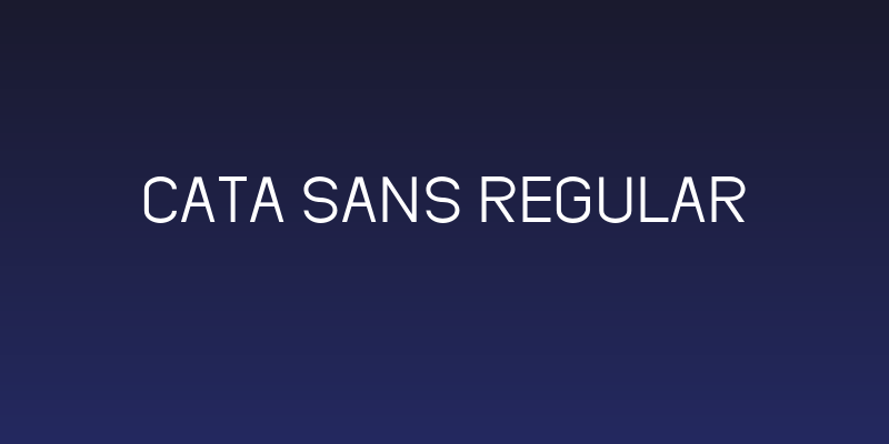 Cata Sans Regular Social Header