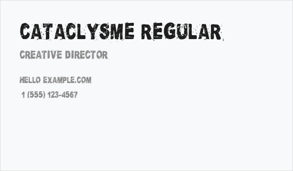 Cataclysme Regular Business Card