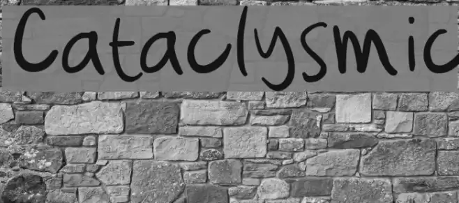 Cataclysmic Font examples