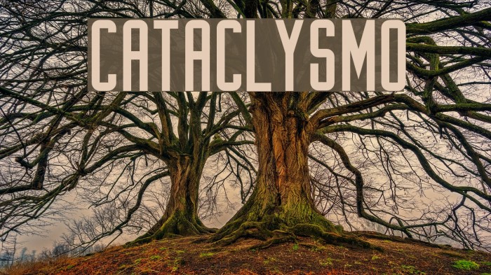Cataclysmo Font examples
