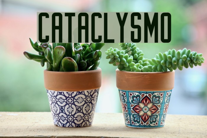 Cataclysmo Font examples