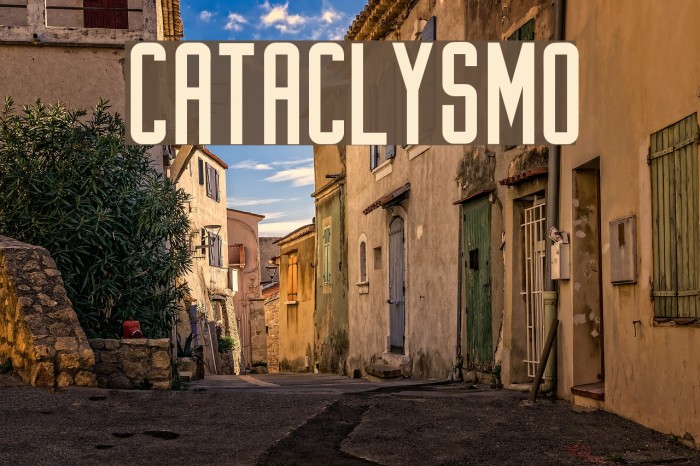 Cataclysmo Font examples