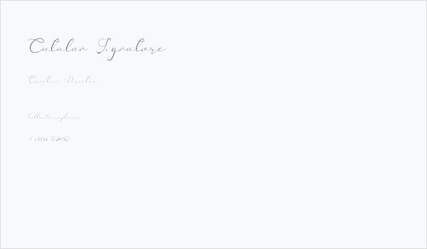 Catalan Signature Business Card