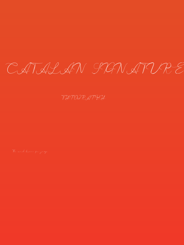 Catalan Signature Poster