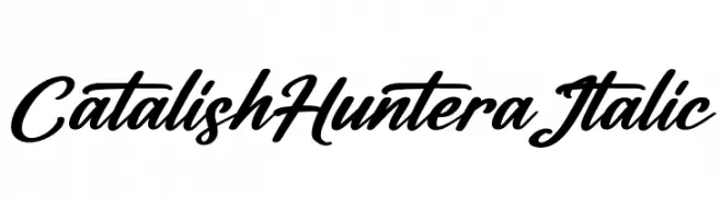 Catalish Huntera Italic  免费字体下载