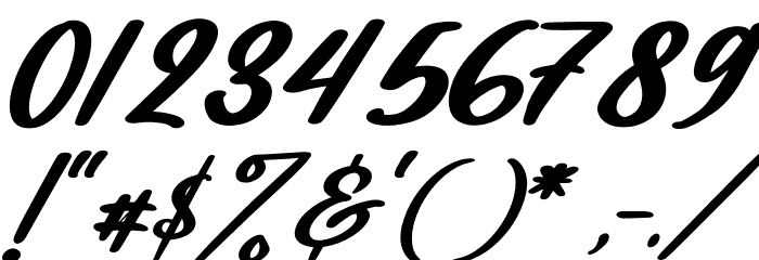 Catalish Huntera Italic Font OTHER CHARS
