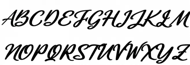 Catalish Huntera Italic फ़ॉन्ट अपरकेस
