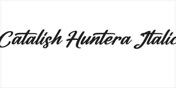 Catalish Huntera Italic Logo