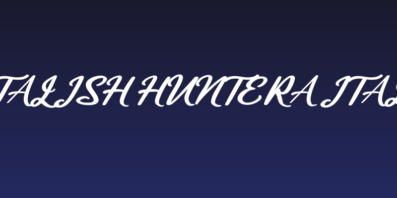 Catalish Huntera Italic Social Header