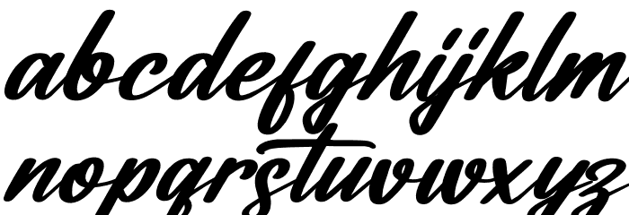 Catalish Huntera Italic Font LOWERCASE