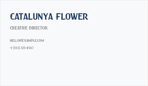Catalunya Flower Business Card