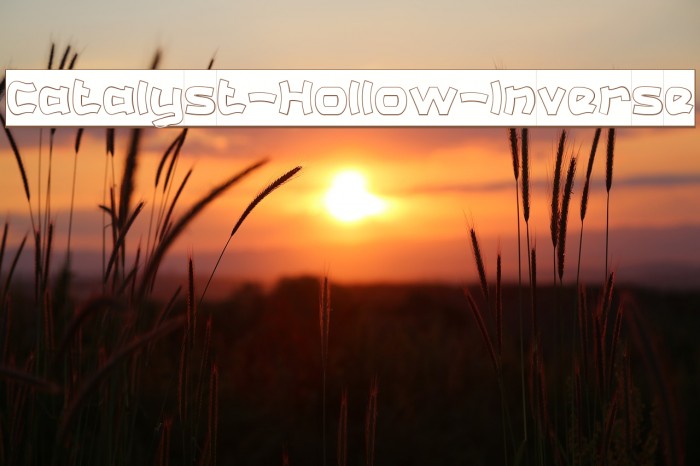 Catalyst-Hollow-Inverse Font examples