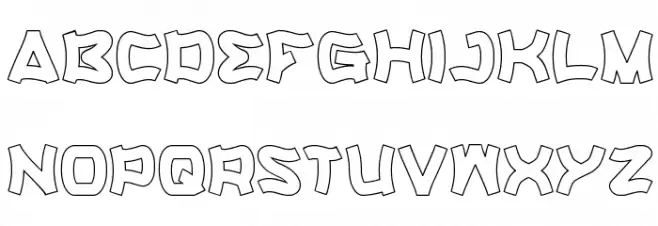 Catalyst-Hollow Font Litere mari