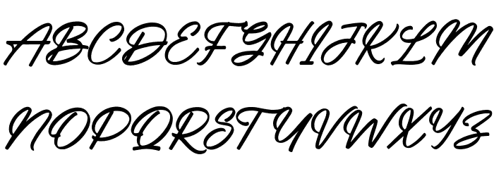 CatalystScript Font UPPERCASE