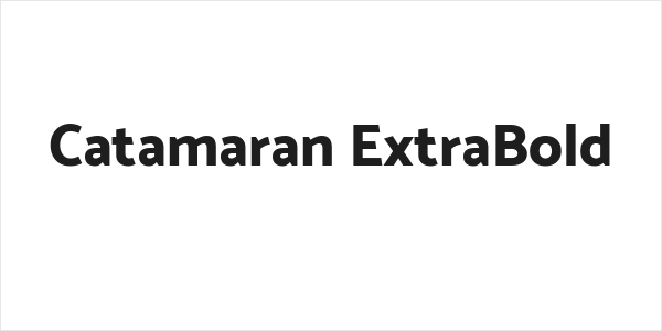 Catamaran ExtraBold Logo