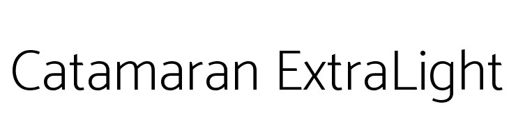 Catamaran ExtraLight Font