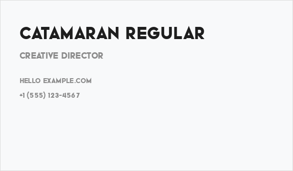 Catamaran Regular Business Card