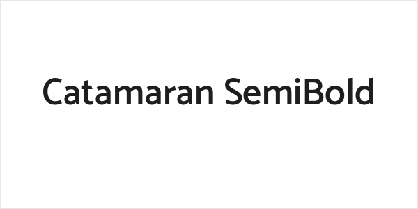 Catamaran SemiBold Logo