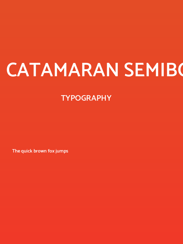 Catamaran SemiBold Poster
