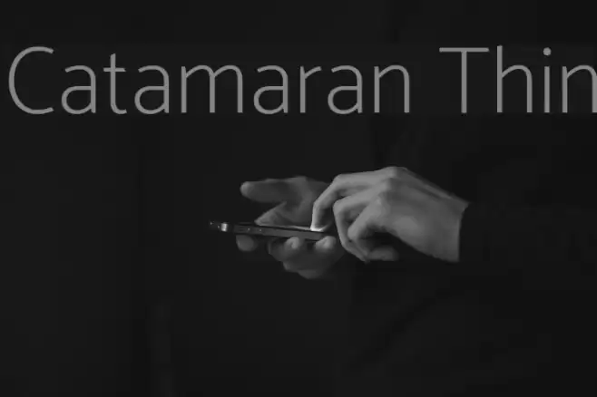 Catamaran Thin Font examples