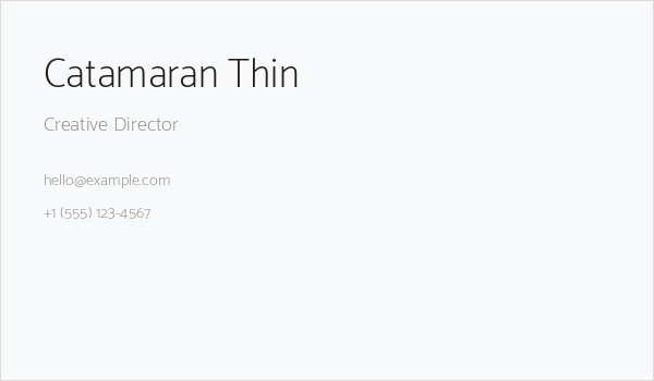 Catamaran Thin Business Card