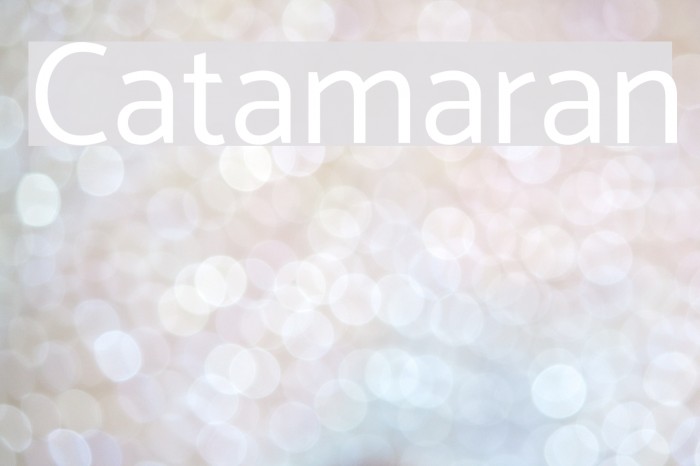 Catamaran Font examples