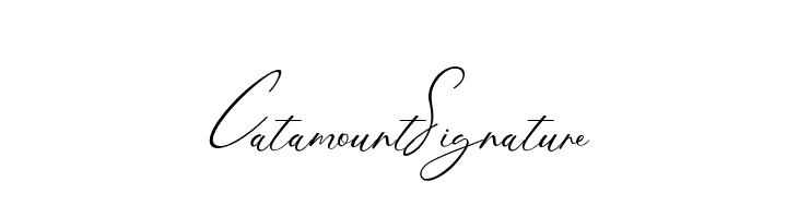CatamountSignature  Free Fonts Download