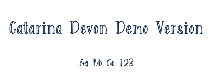 Catarina Devon Demo Version Font Preview