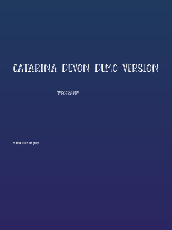 Catarina Devon Demo Version Poster