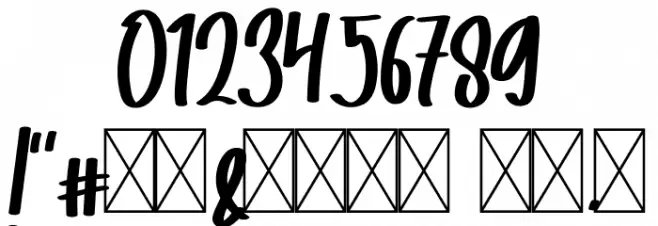 Catarina Free Font OTHER CHARS