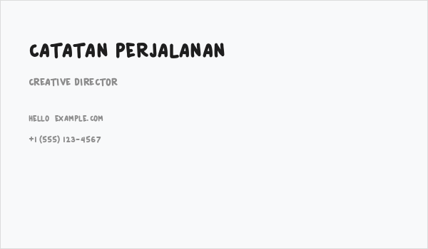 Catatan Perjalanan Business Card