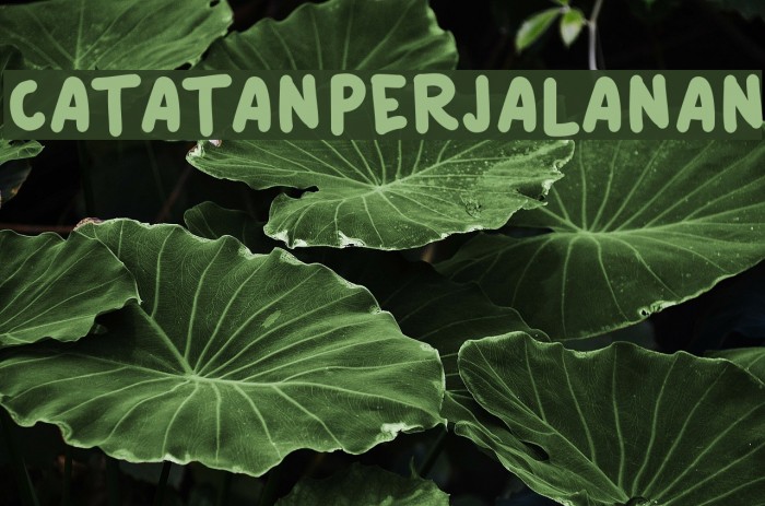 CatatanPerjalanan Font examples
