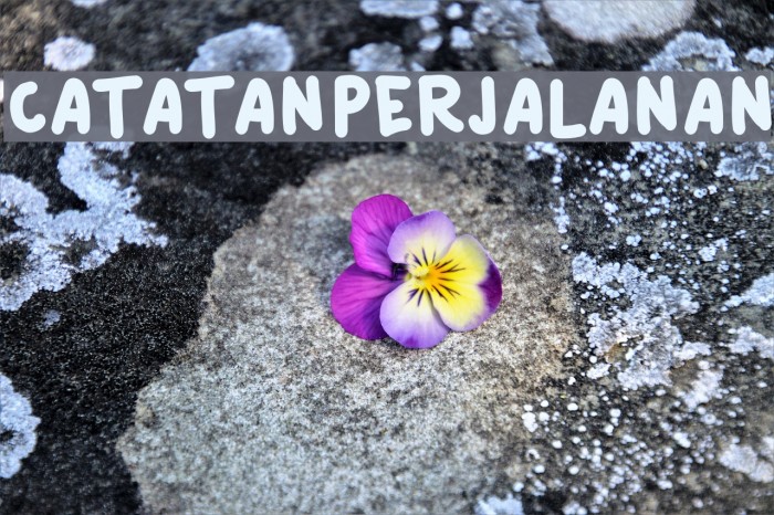 CatatanPerjalanan Font examples