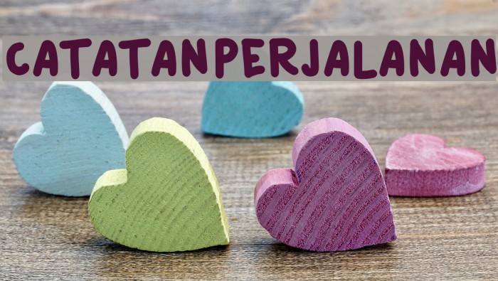 CatatanPerjalanan Font examples