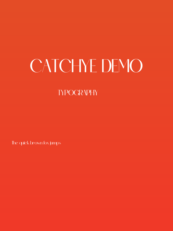 Catchye Demo Poster