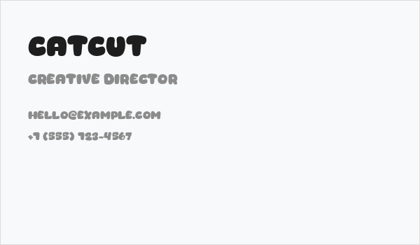 Catcut Business Card