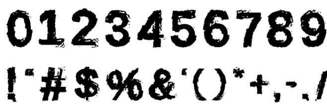 Category 5 Font OTHER CHARS