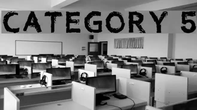 Category 5 Font examples